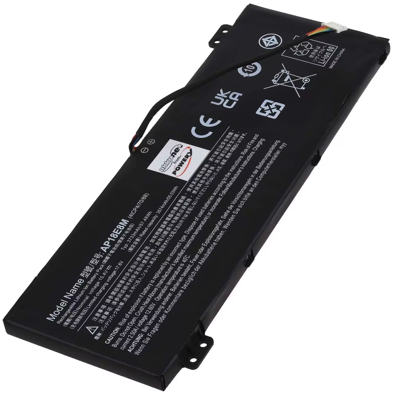 AccuCell Batterie Acer Nitro 5 AN5155553S4 , Nitro 5 AN5155573LA