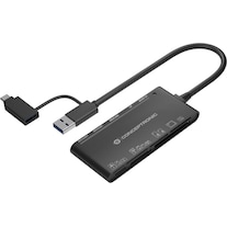 Conceptronic Card Reader USB3.0+/C SD,MicroSD,MMC,M2,CF sw (USB)