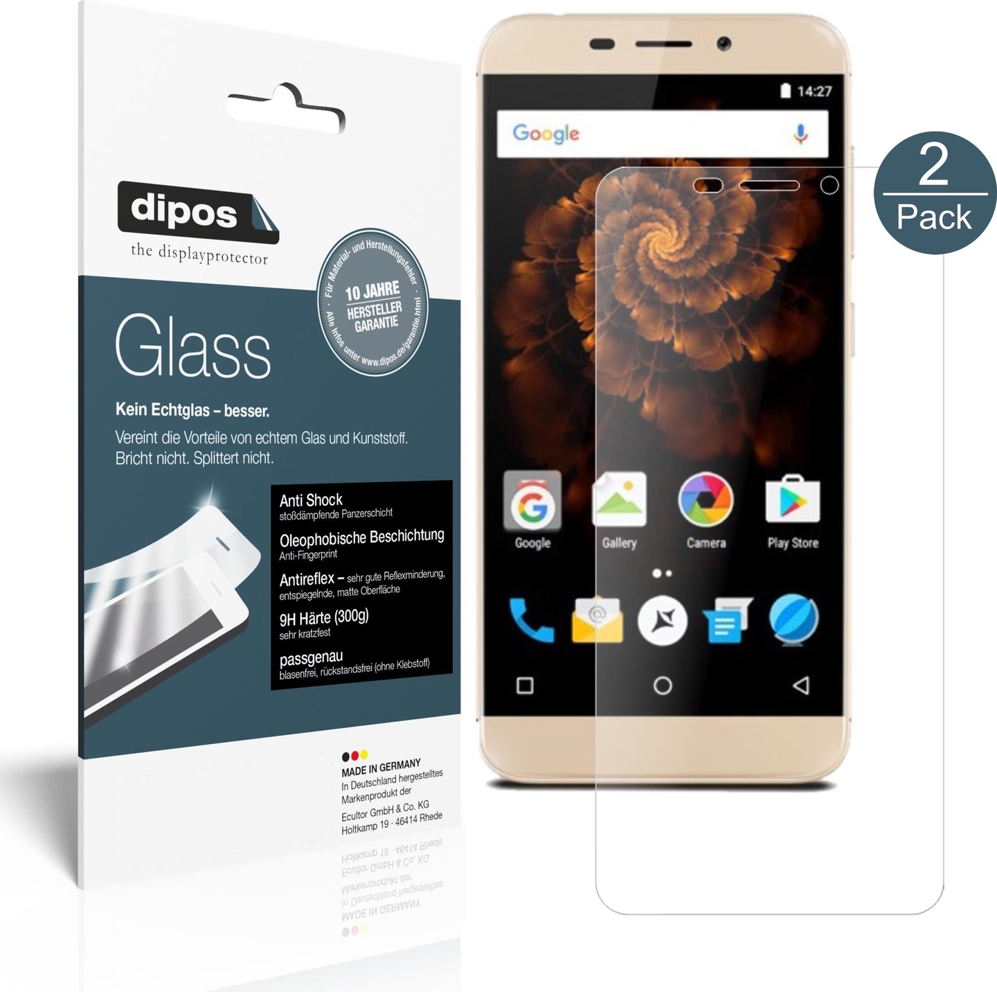 Dipos I 2x Pantserfolie Mat Compatibel Met Huawei Watch 3 Pro