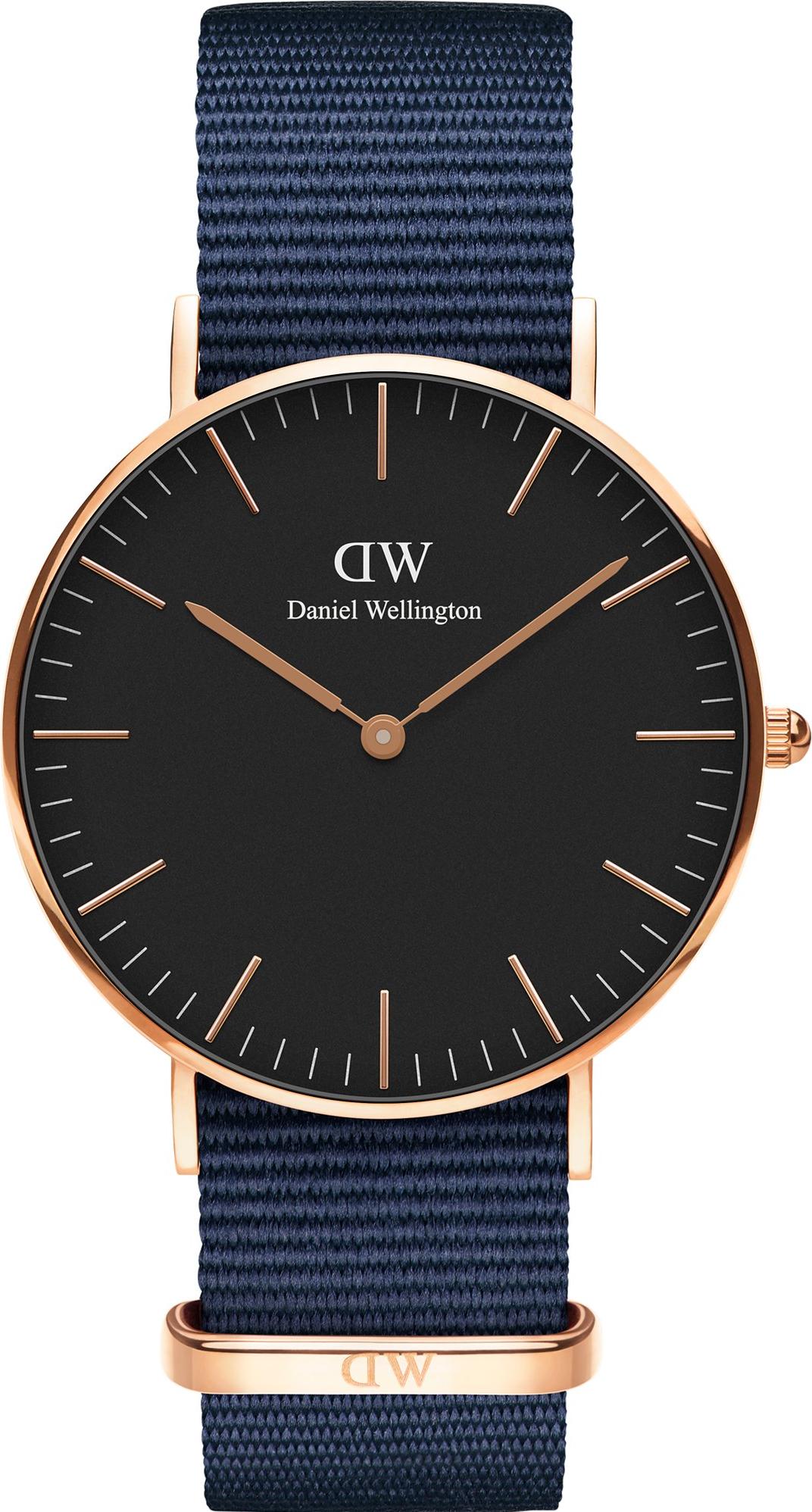 Daniel Wellington Classic Black Bayswater Rose Gold Analogue wristwatch 36 mm Digitec