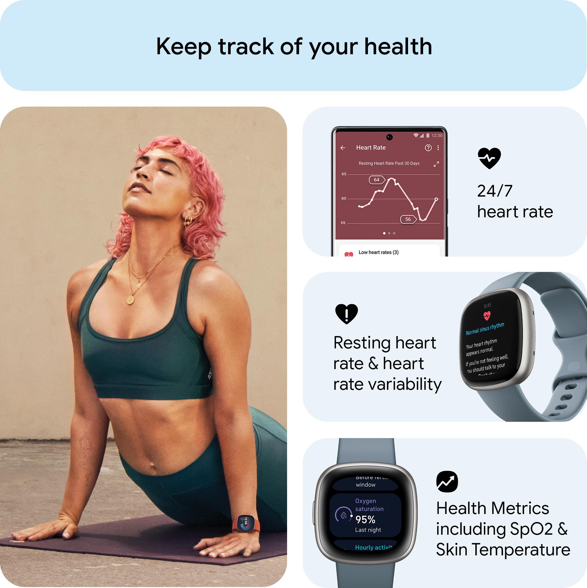 Fitbit Versa 4 40.30 mm Aluminium Taille unique digitec