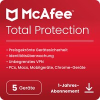 McAfee Total Protection 5 Device Download Code (5 x, 1 J.)
