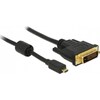 Delock micro HDMI (Typ D) — DVI (2 m, HDMI, DVI)