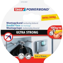 tesa Powerbond ULTRA STRONG doppelseitiges Montageband (19 mm, 5 m, 1 Stück)