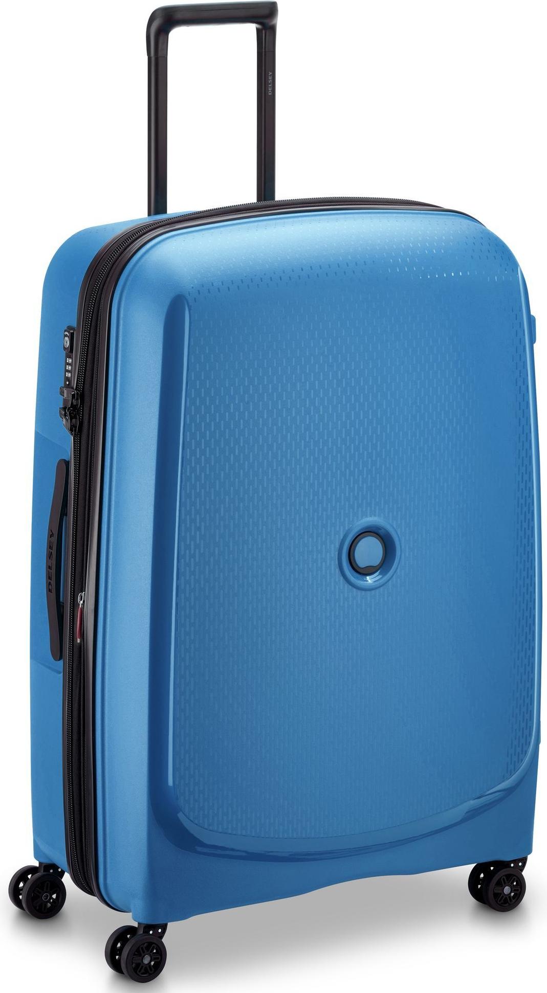 Delsey Walizka BELMONT PLUS 76cm 4 DOUBLE WHEELS EXPANDABLE TROLLEY CASE NIEBIESKI CYJAN 120 l XL from 140l Digitec