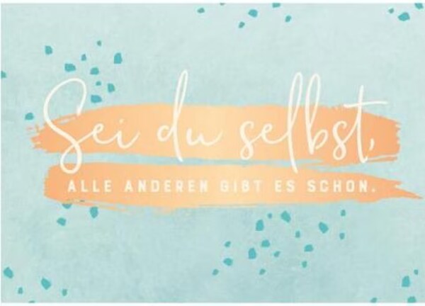 Postkarte Vintage Art Sei du selbst, alle anderen gibt es schon digitec
