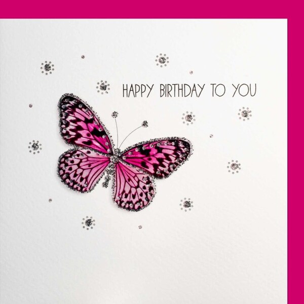 Hervorragend Geburtstagskarte Happy Birthday Schmetterling fromJUDE