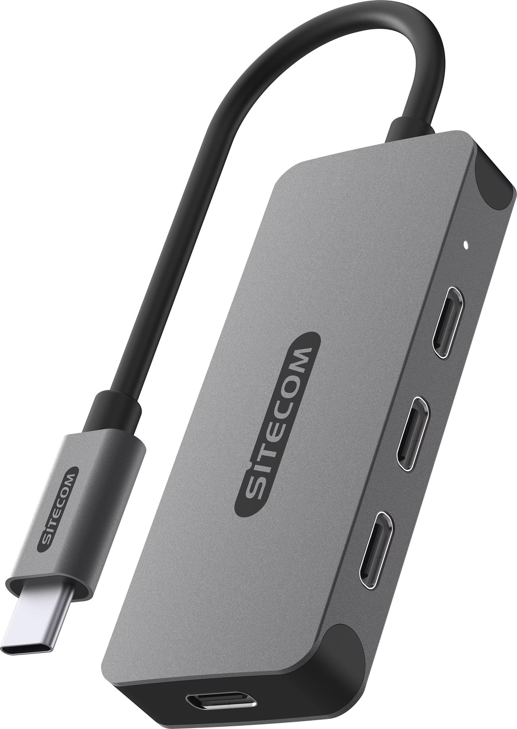 Sitecom CN-080 Travel Hub | USB 2.0 A 4 Porte | Hub Compatto Da Viaggio Per Notebook | Nero