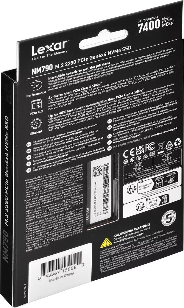 内蔵型SSD Lexar NM790 2TB NVMe SSD M.2 2280 Amazon.co.jp: Lexar 2TB NM790 SSD ヒートシンク付き PCIe Gen4 NVMe