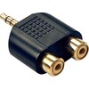 Lindy Stereo audio adapter, 2x RCA jack to jack plug (Jack adapter)