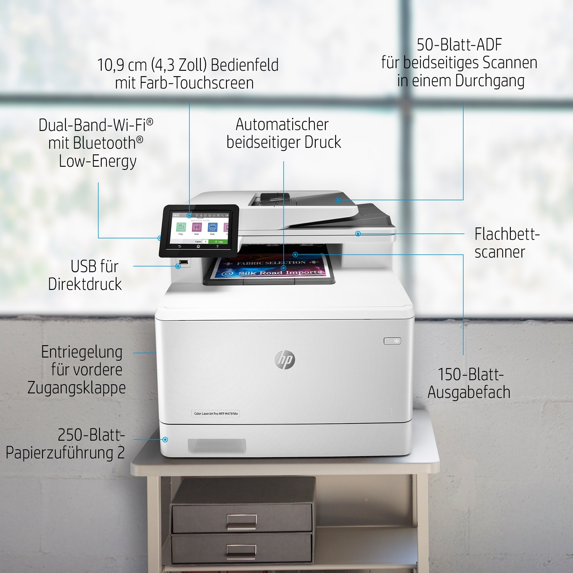 HP M479dw Color LaserJet Pro Laser Farbe kaufen bei Digitec