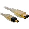 Delock Cable FireWire IEEE 1394B 6Pol/4Pol, 1Meter (1 m, FireWire)