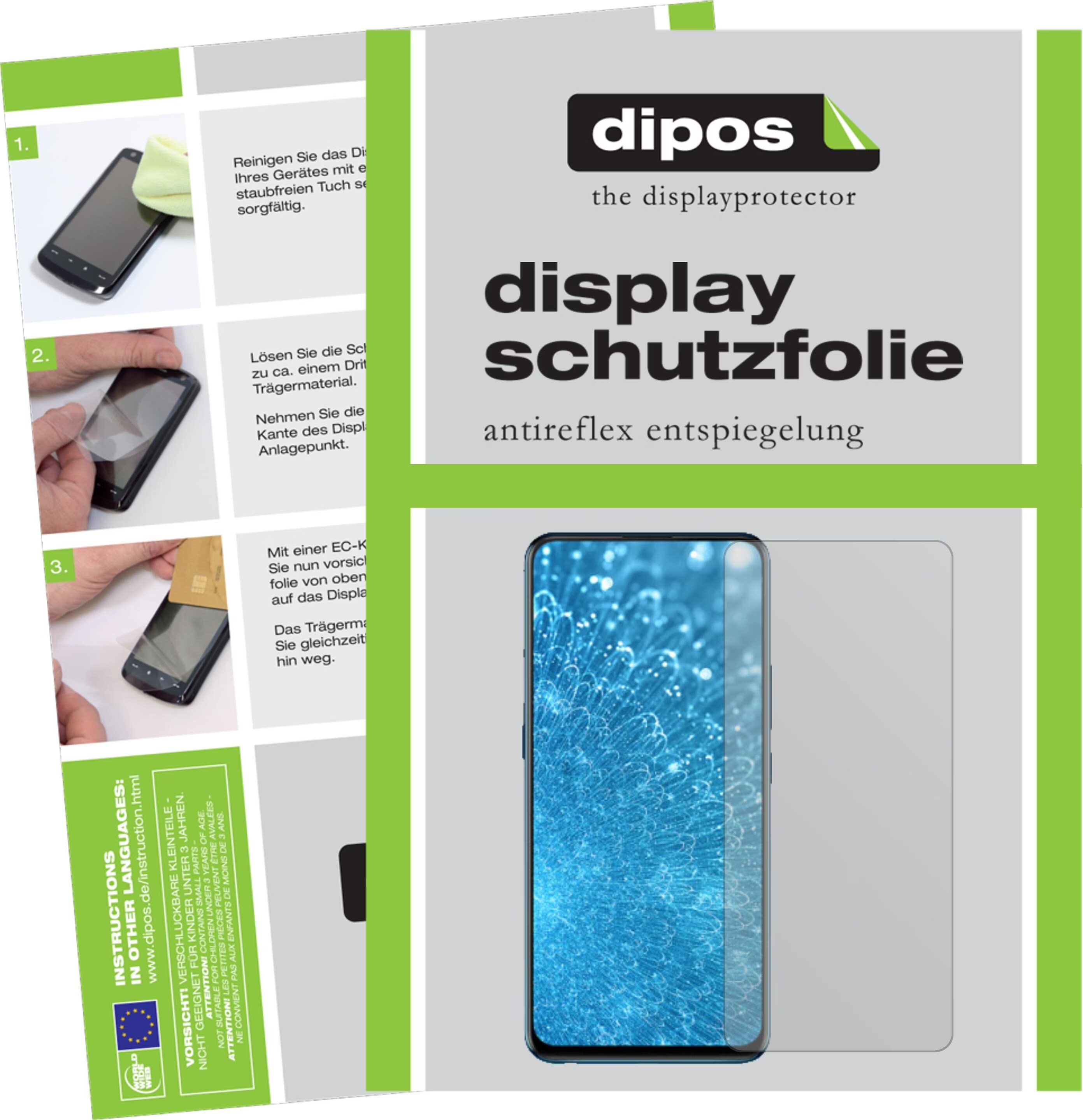 2x Pellicola per Vivo Y1s Protettiva Protezione Vetro Flessibile 9H