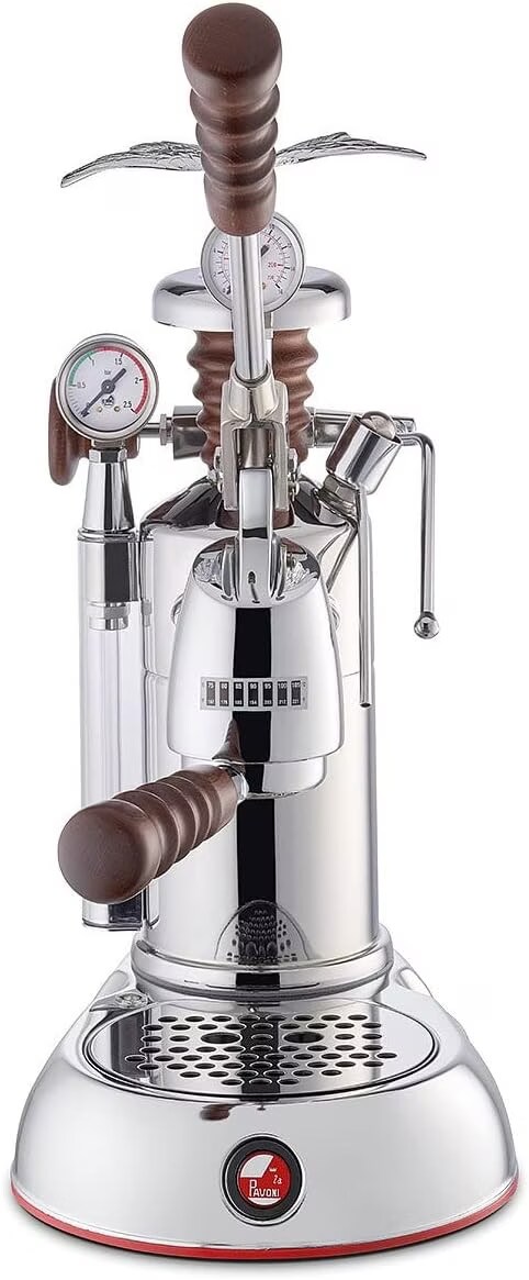 Kit Jauge De Pression La Pavoni - Poignée Incurvée, Inox, Mise à Niveau Stradivarius