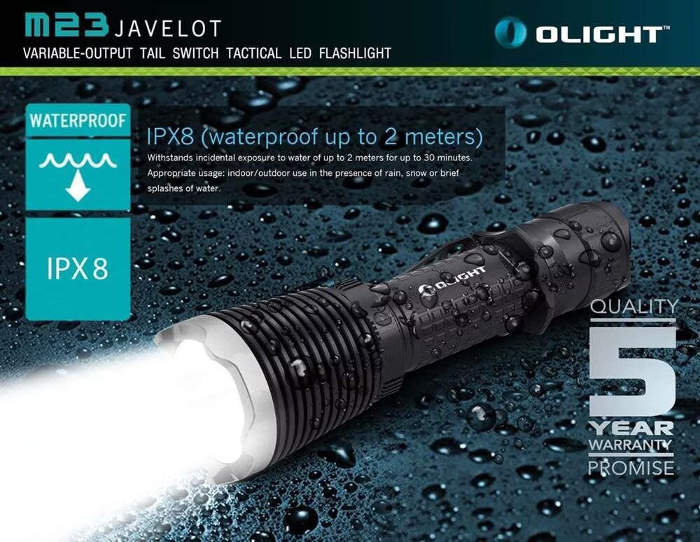new release olight m23 flashlights PL-Mini 2 Compact Weaponlight for GL and 1913 Picatinny Rails M23 Warrior Javelot