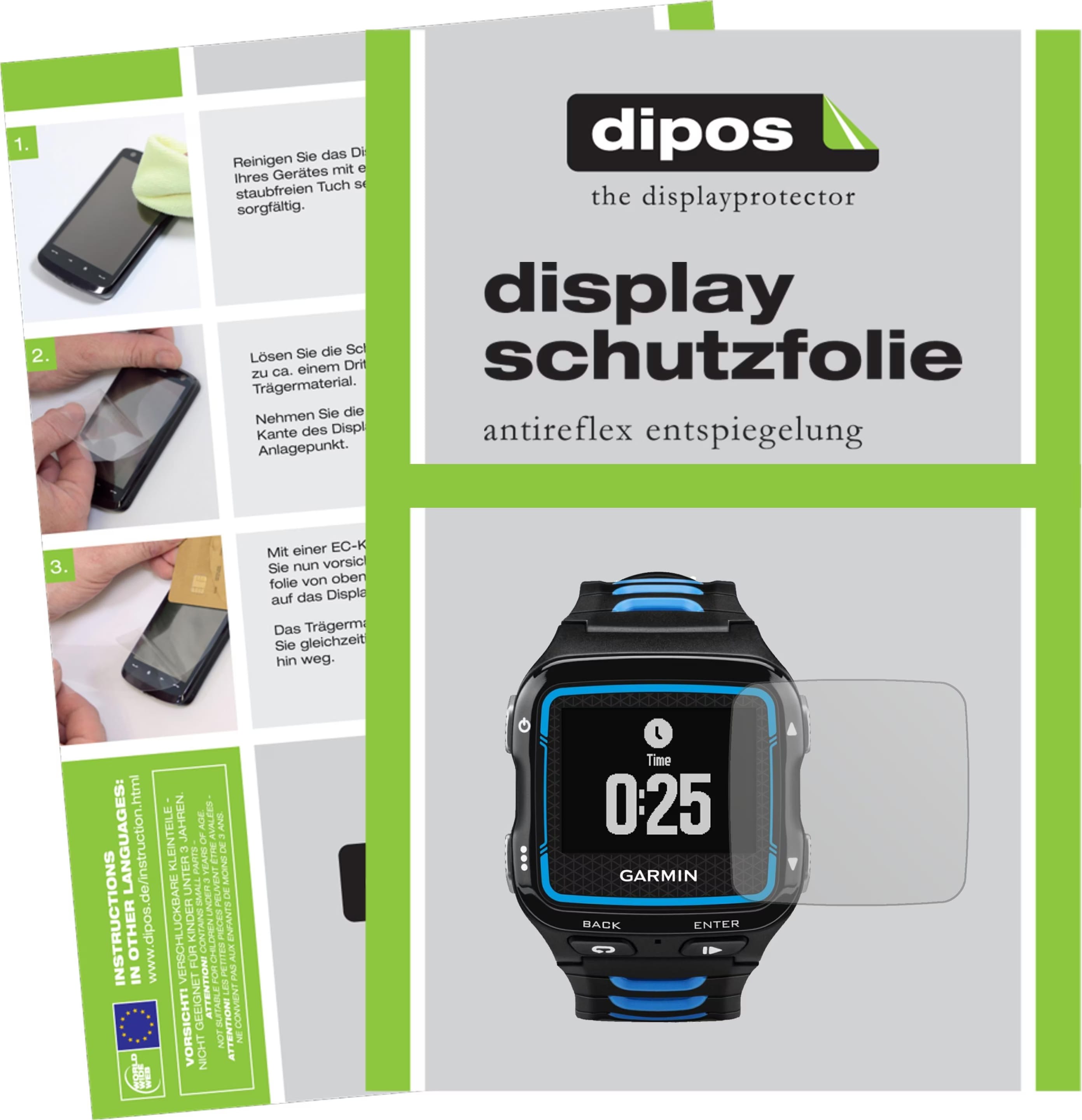 dipos I Pellicola Protettiva antiriflesso Compatibile con Garmin Lily Sport Smartwatch Pellicola di Protezione