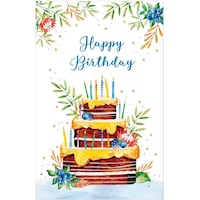 Susy Card Carte d'anniversaire Gâteau 11 x 17 cm (1 pcs)