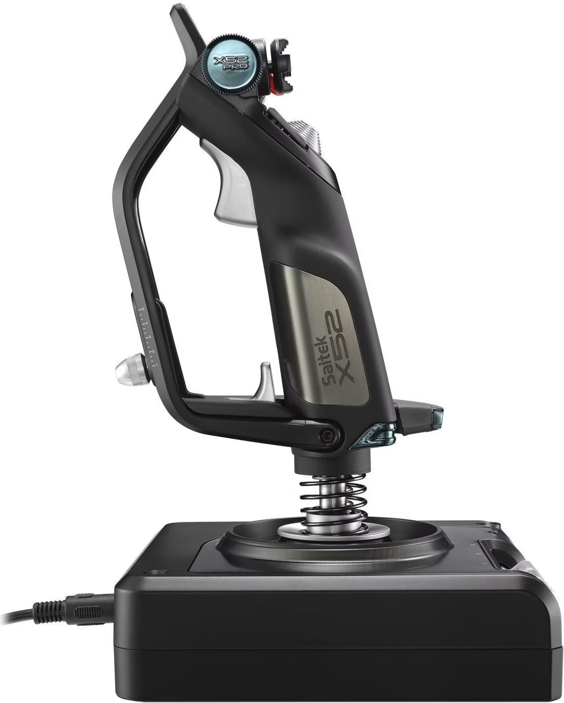 Logitech G Saitek X52 Pro Flight Système 3M avec Commande de Gaz à Pièces Métalliques et Joystick de Simulation, Ecran LCD, Double Suspension, Boutons Lumineux, 2 Connexions USB – Noir