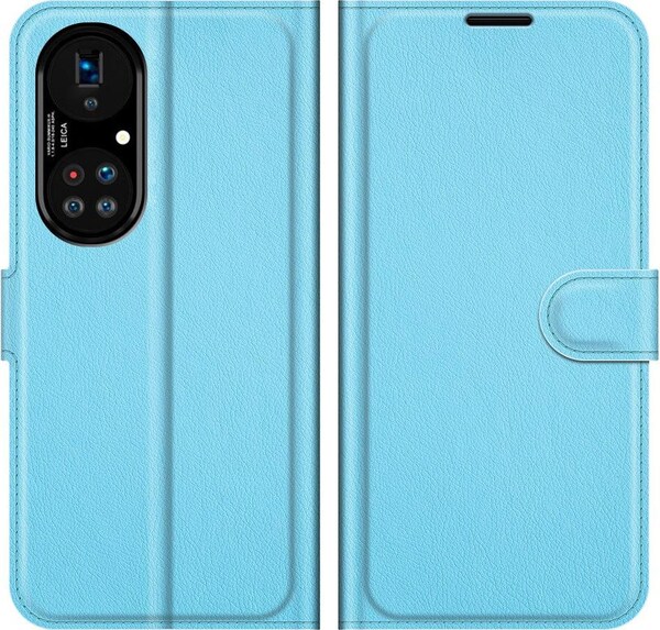Cover-Discount Huawei P50 Pro - Leder Etui Hülle hellblau (Huawei P50 ...
