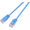 Wirewin Câble patch mince : UTP, 15cm, bleu (UTP, CAT6, 0.15 m)