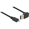 Delock USB2.0-Kabel Easy A-MicroB: 0.5m, schwarz (0.50 m, USB 2.0)