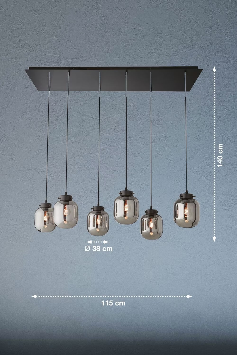 Fischer & Honsel Regi Hanglamp Zwart 60710