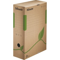 Leitz Esselte Archiv-Schachtel ECO, DIN A4, braun (B)100 mm aus 100% recycelter Pappe, zu 100% wiederverwe (A4)