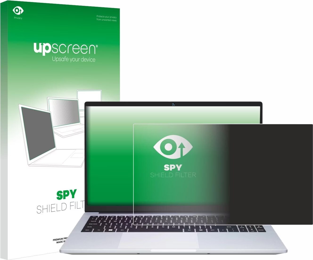 Upscreen 15.6" Filtre De Confidentialité Pour Tailles Standard Avec 15,6 Pouces (39.6 Cm) [345 X 194 Mm, 16:9] Protection Ecran, Privacy Filter - 2