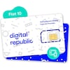 Digital Republic Carte SIM Internet illimité pendant 365 jours - Vitesse moyenne (Illimité)
