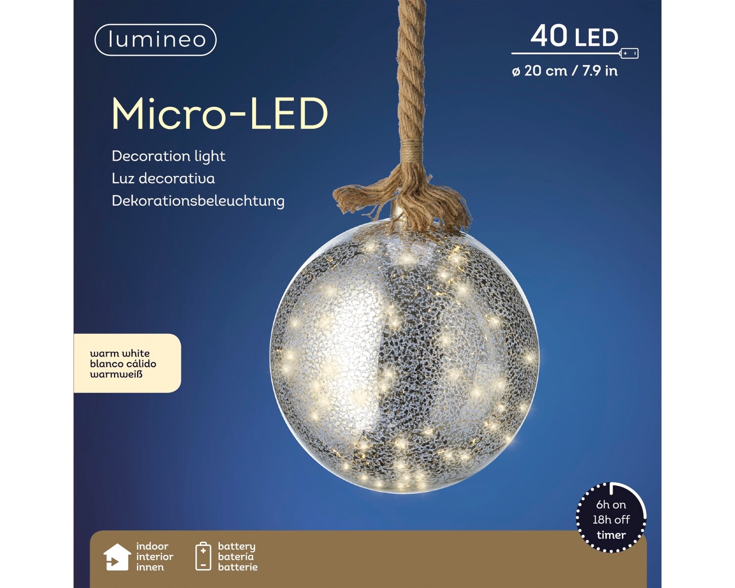 Lumineo Micro LED ball 20 cm buy at Digitec