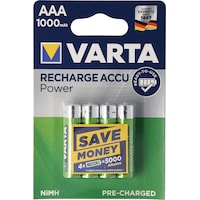 Varta Recharger Accu Power (4 pcs, AAA, 1000 mAh)