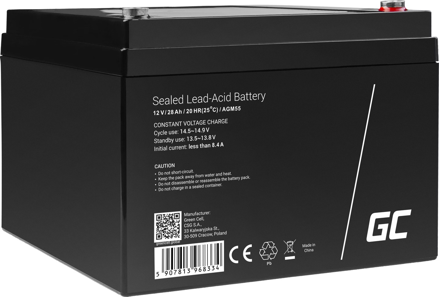 GreenCell AGM Battery Lead Acid VRLA 6V 1.2Ah for Toys & Alarms (12