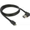 Delock USB2.0-Kabel Easy A-MicroB: 1m, schwarz (1 m, USB 2.0)