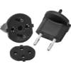 Max Hauri Adaptateur fixe Fiche de contour 2 pôles (Type 11, CEE 7/17)