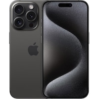Apple iPhone 15 Pro (256 Go, Titane noir, 6.10", SIM + eSIM, 48 Mpx, 5G)