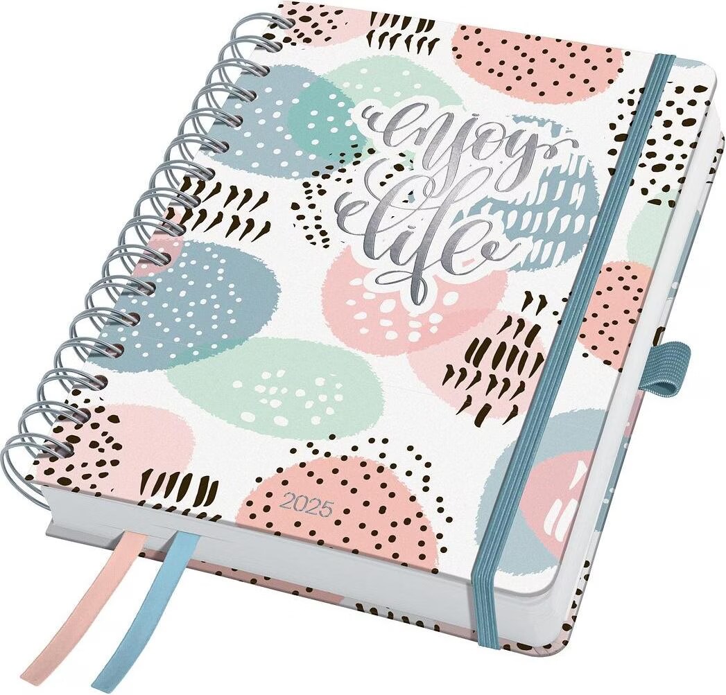 Sigel Spiral-Kalender Jolie 2025 (DE/EN/FR/NL) Rose Inspiration (Deutsch, Englisch 