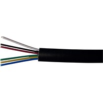 RND Electronics Telecommunication Cable PVC 6x 0.16mm² Copper Only Black 100m (0.44 m)