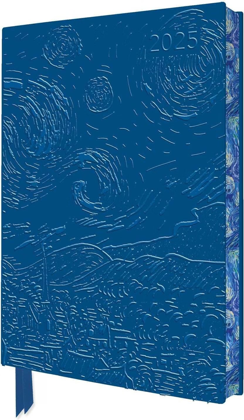 Vincent Van Gogh The Starry Night 2025 Artisan Art Vegan Leather Diary vincent-van-gogh-the-starry-night-2025-artisan-art-vegan-leather-diary