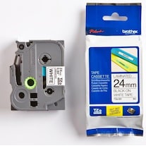 Brother P-Touch Tape (2.40 cm, Schwarz, Weiss)