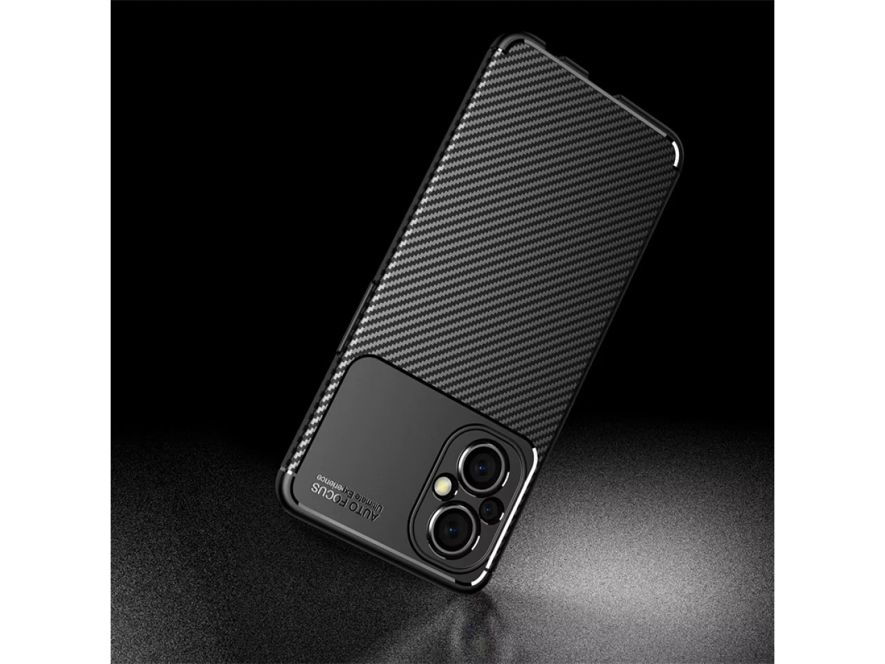 XITEN Cover per Oppo Reno 8 Lite 5G(Reno8 Lite) Custodia, TPU/PC con Slot per Schede Squillare Spingere la Finestra Case, Nero