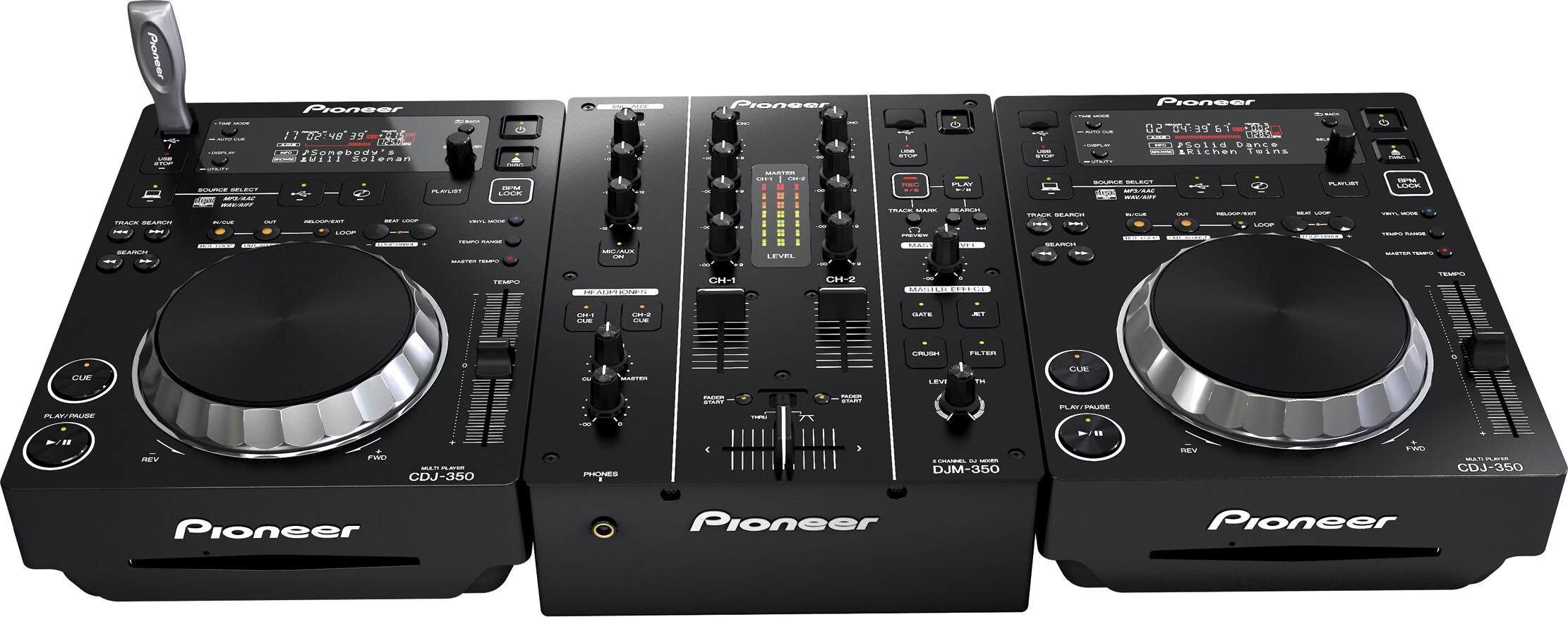 Pioneer CDJ-350 & DJM-350 セット CDJ-350-S Compact DJ multi player with disc drive (silver