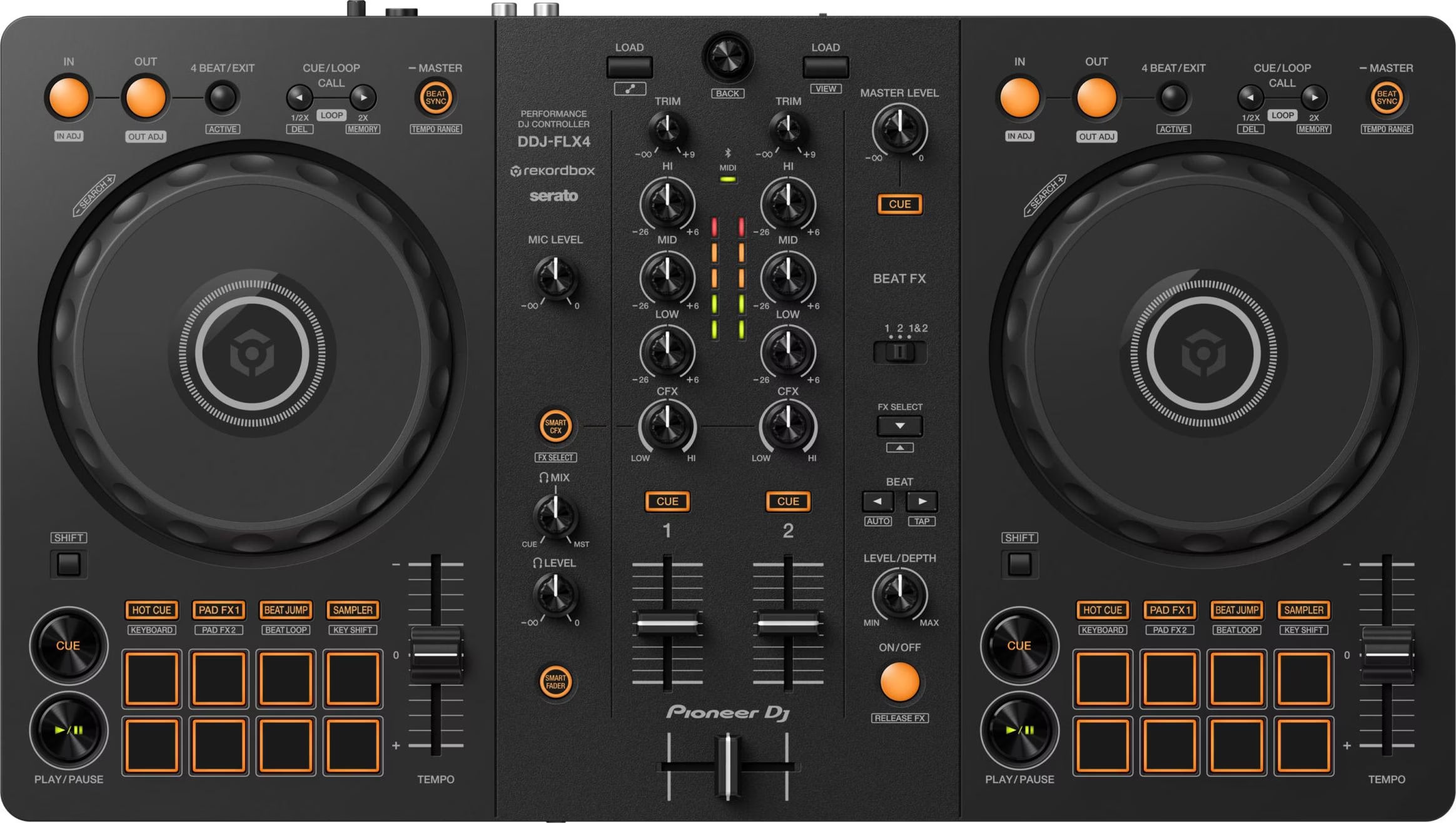 Pioneer DDJ-FLX4 フルセット DDJ-400後継機種】 Pioneer DJ DDJ-FLX4 DJ初心者フルセット