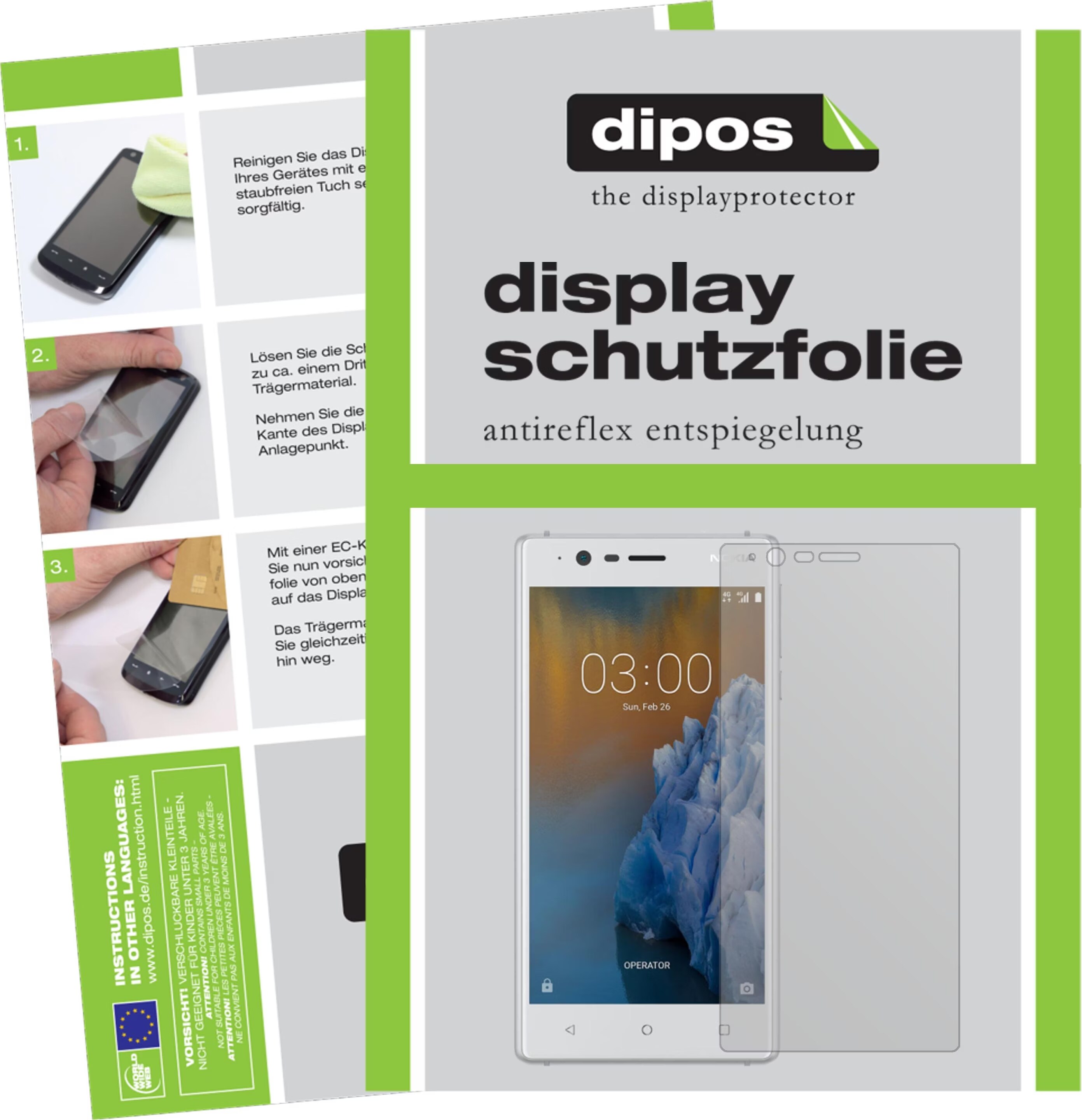 Dipos I Pellicola Protettiva Antiriflesso Per Nokia 2.4 - Opaca, Anti-Impronte, Made In Germany - 3
