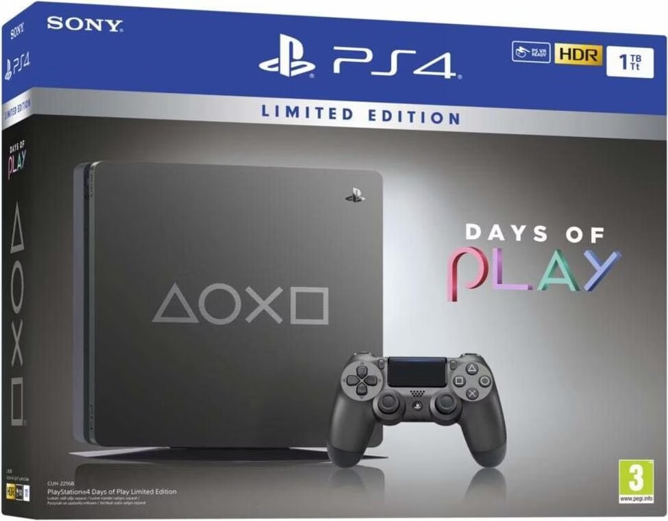 Sony Playstation 4 Slim 1TB: Days of Play Limited Edition
