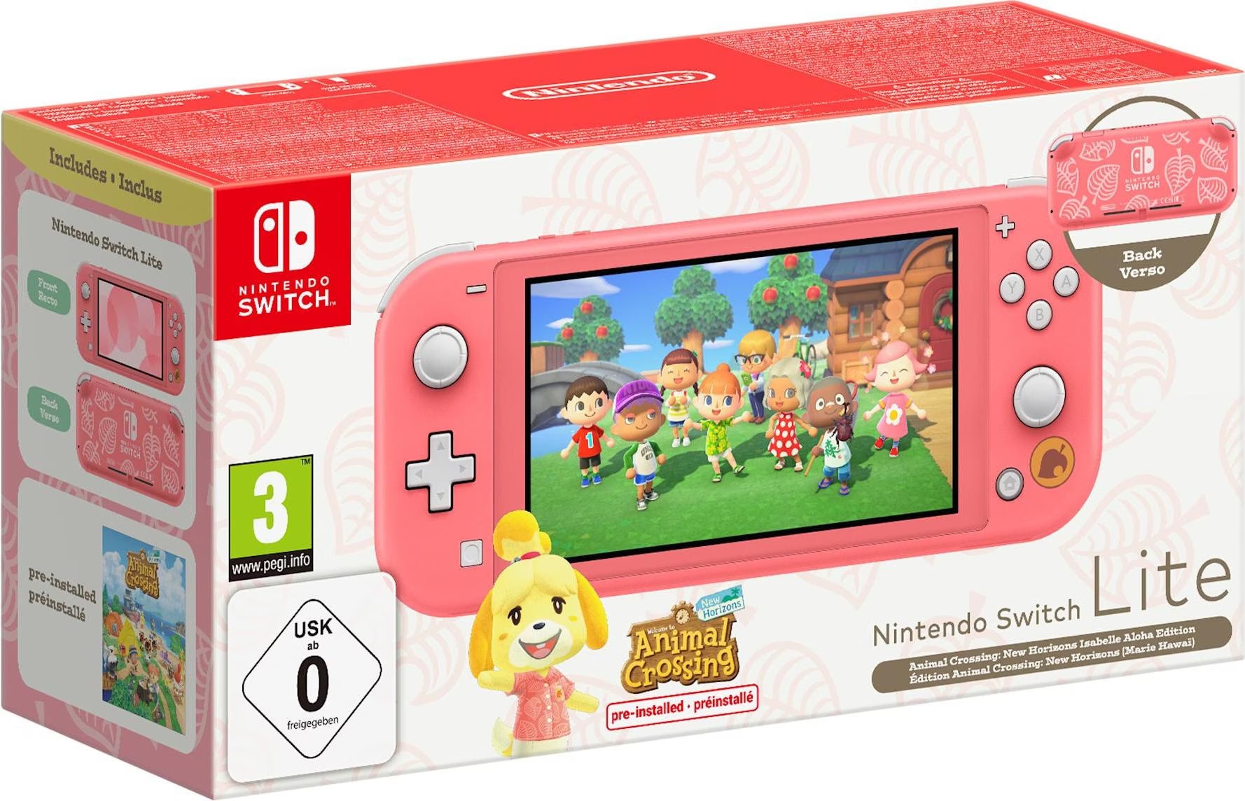 Nintendo Switch Lite Animal Crossing: New Horizons Isabelle Aloha
