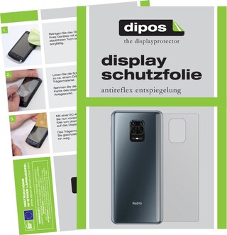 Dipos 6X Pellicola Protettiva Antiriflesso Posteriore Per Xiaomi Redmi Note 9S - Protezione Opaca Anti-Impronte, Taglio Laser Made In Germany, Senza Residui