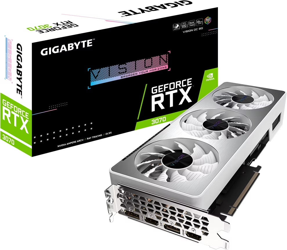 ギガバイト GeForce RTX 3070 VISION OC 8G ジャンク Gigabyte GeForce RTX 3070 Vision OC - kaufen bei Digitec