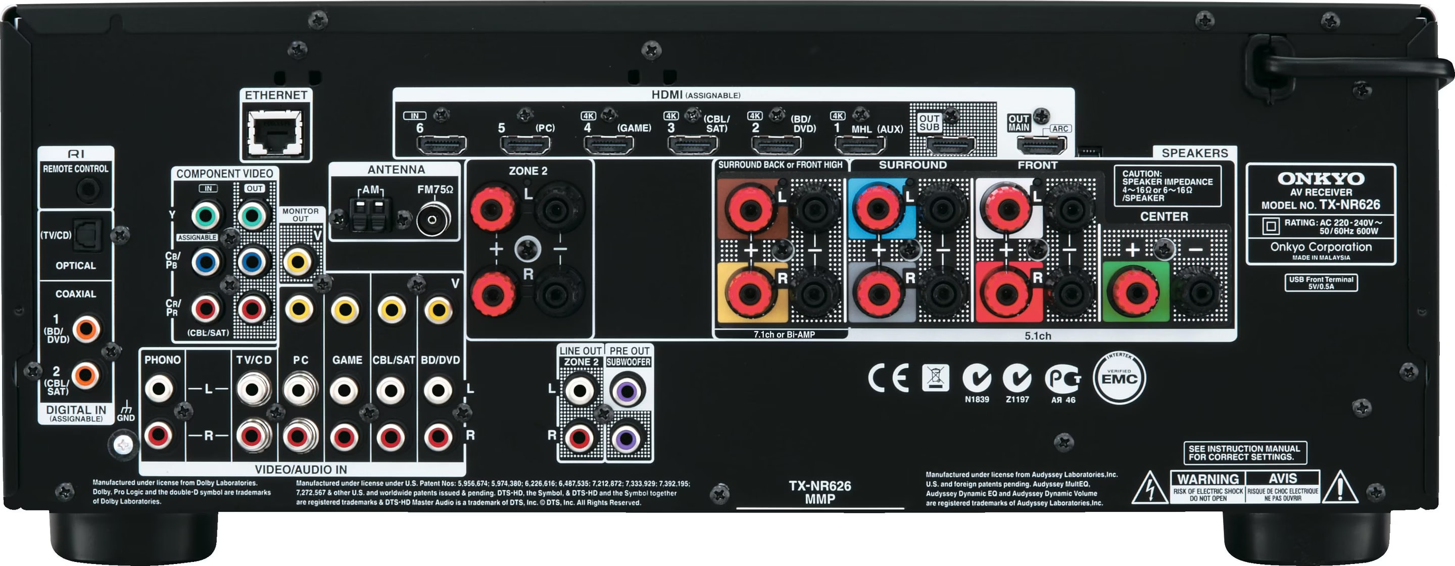 ONKYO TX-NR626 ブラック c6ca1259-8f3a-4e84-93c2-