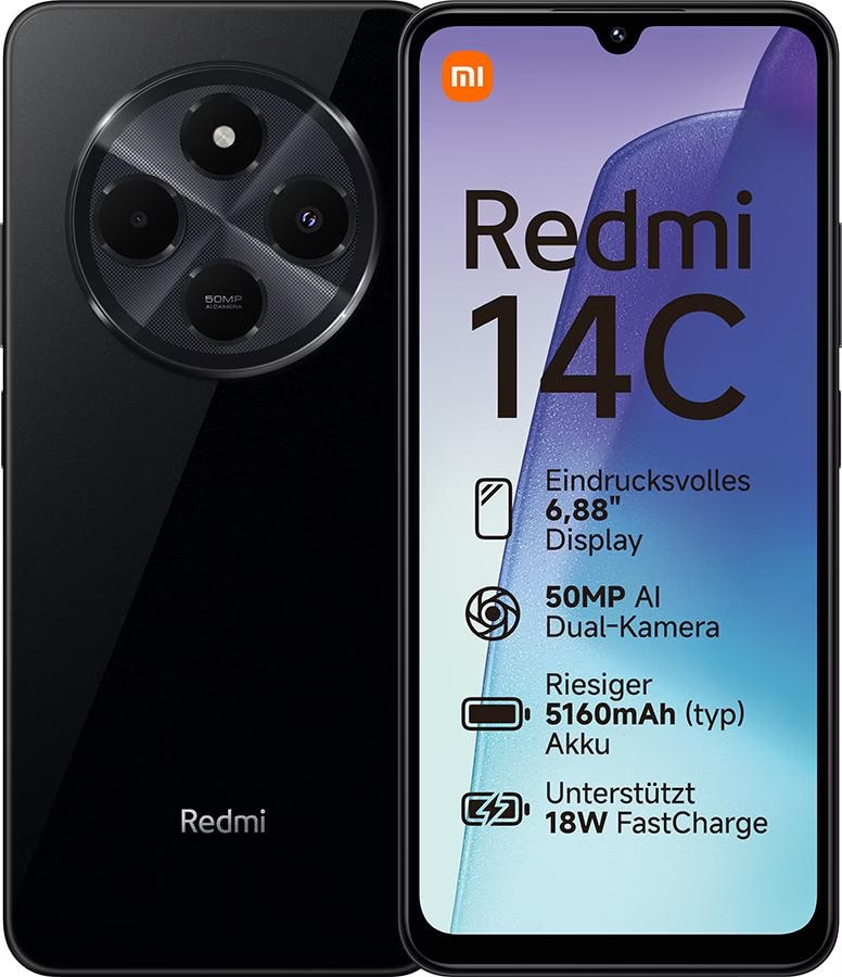 Xiaomi Redmi 14C (256 GB, Midnight Black, 6.88