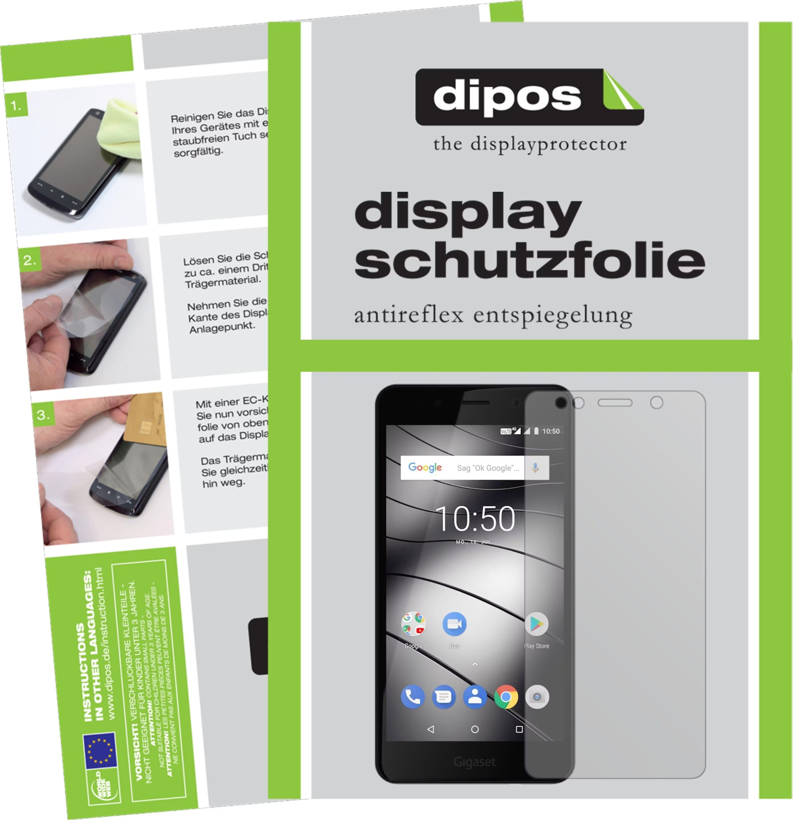 6x Pellicola per Gigaset GS100 Protettiva Protezione Schermo Cristallo dipos